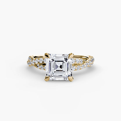 The Twisted Pavé Solitaire - AYKA JEWELS