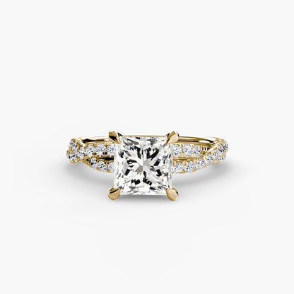 The Twisted Pavé Solitaire - AYKA JEWELS