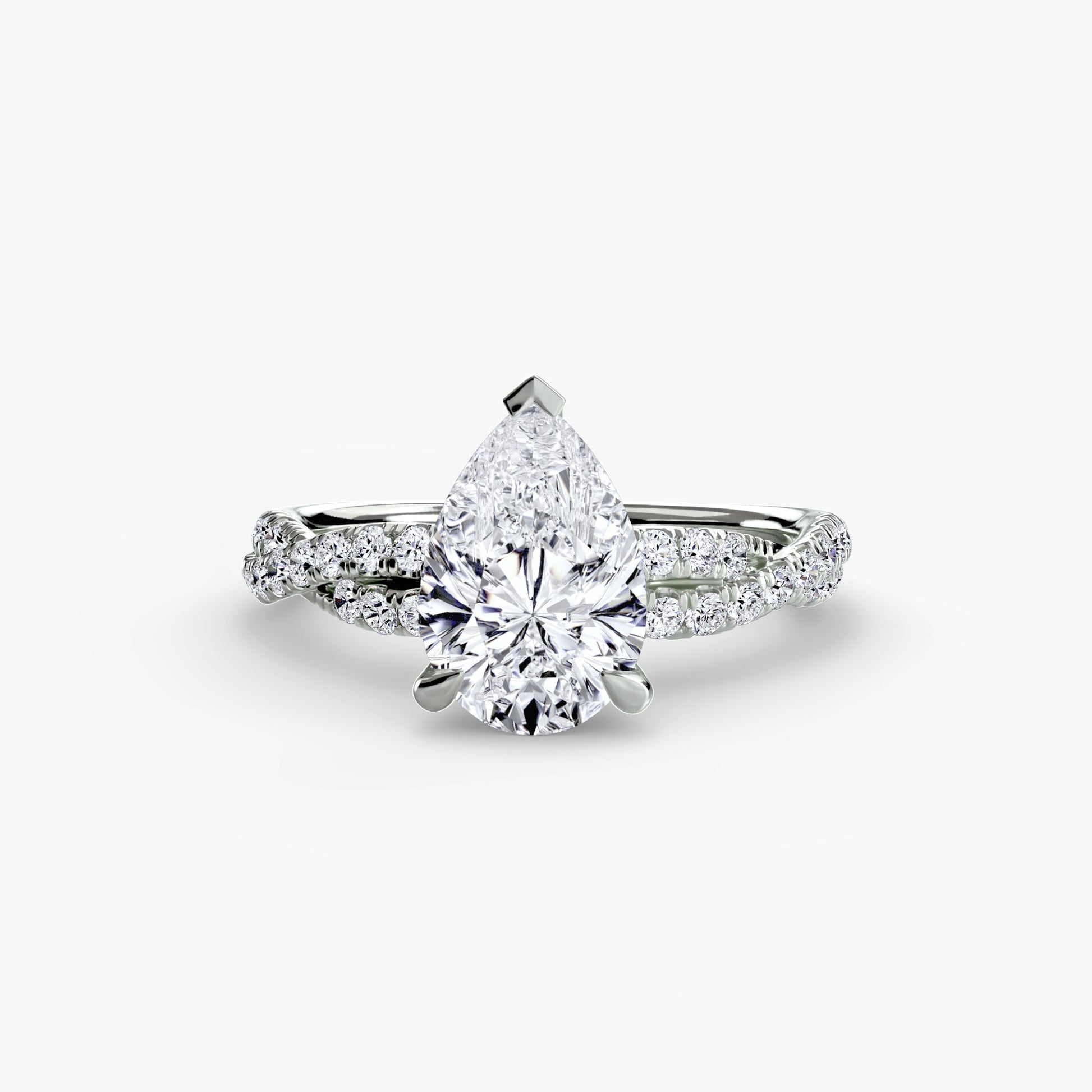 The Twisted Pavé Solitaire - AYKA JEWELS