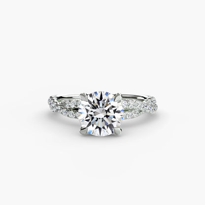 The Twisted Pavé Solitaire - AYKA JEWELS