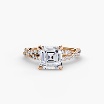 The Twisted Pavé Solitaire - AYKA JEWELS