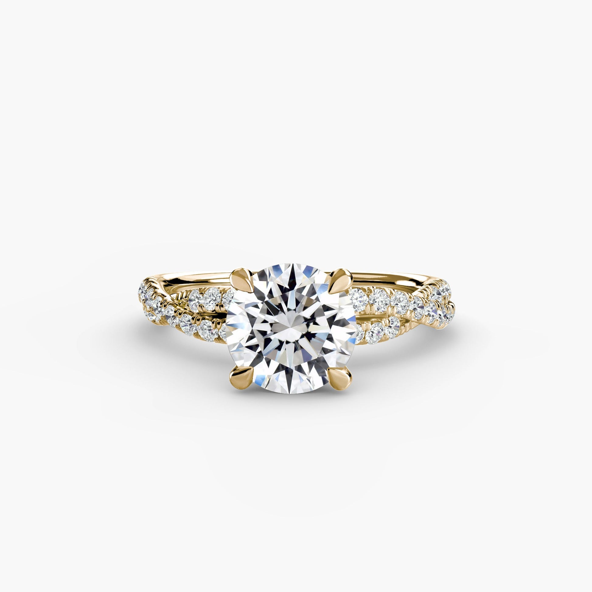 The Twisted Pavé Solitaire - AYKA JEWELS