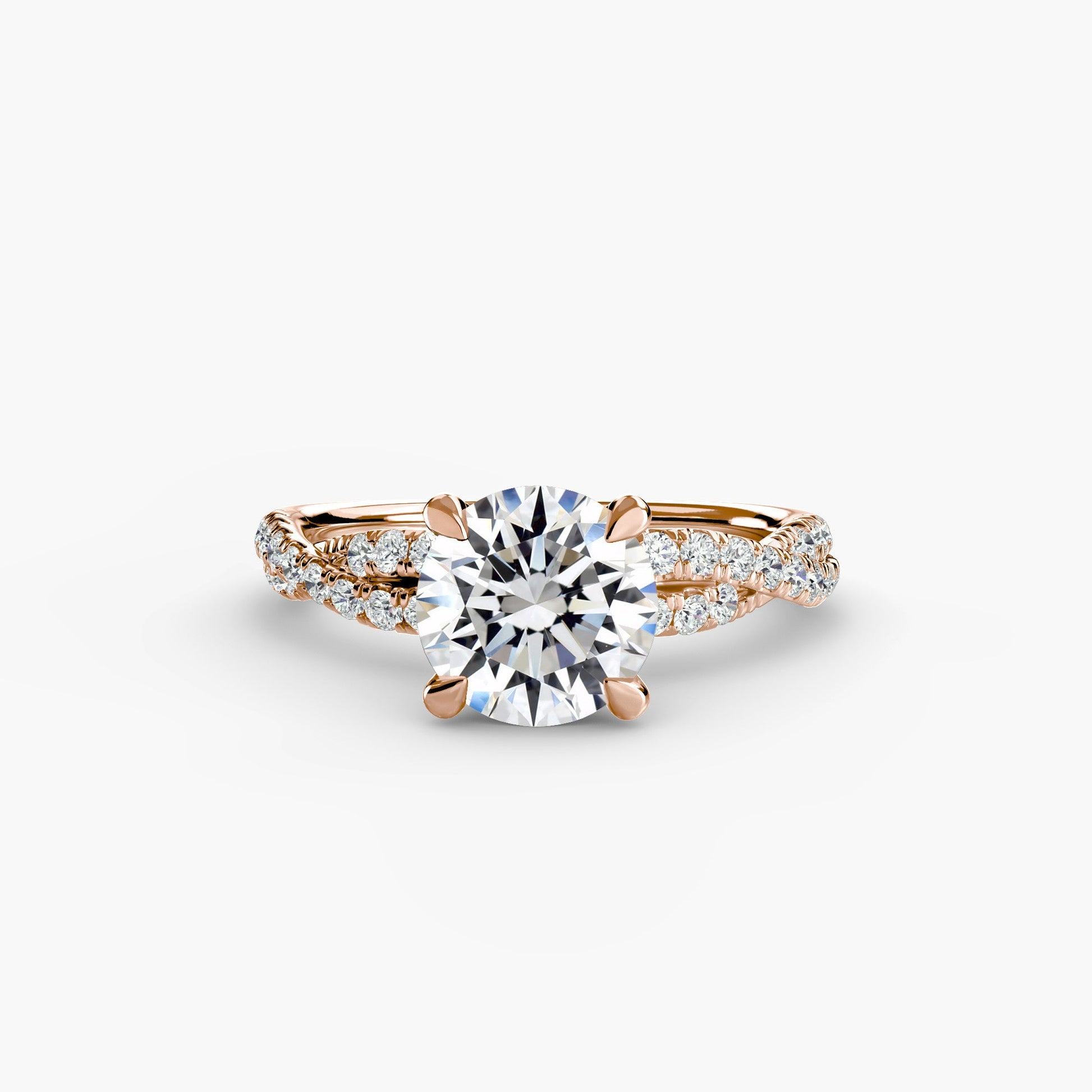 The Twisted Pavé Solitaire - AYKA JEWELS