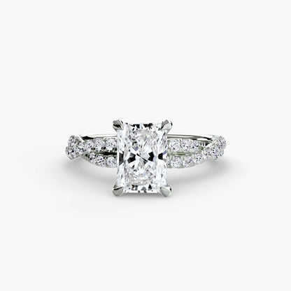The Twisted Pavé Solitaire - AYKA JEWELS