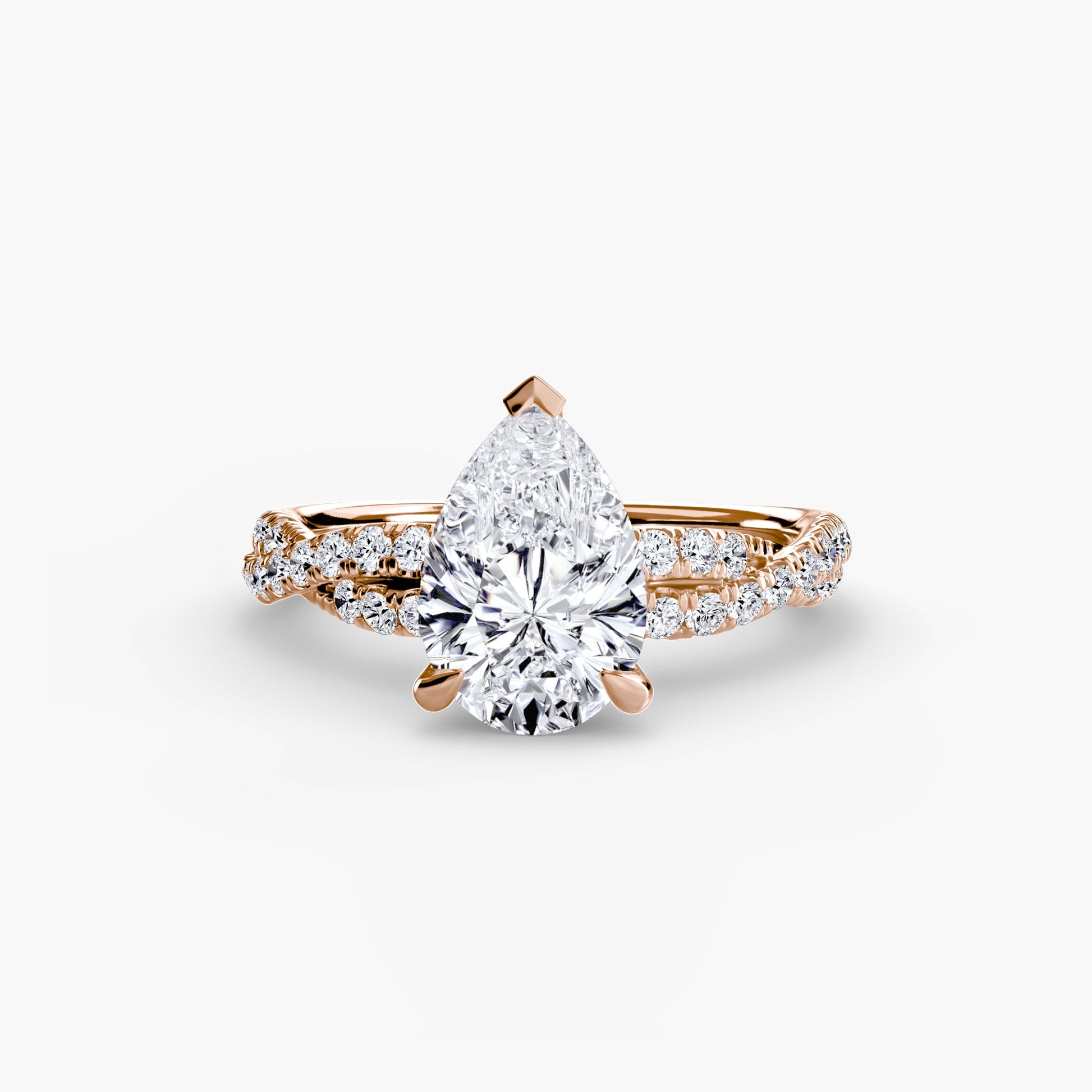 The Twisted Pavé Solitaire - AYKA JEWELS