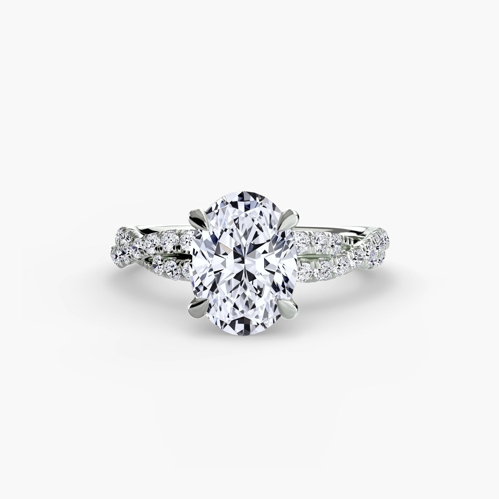 The Twisted Pavé Solitaire - AYKA JEWELS