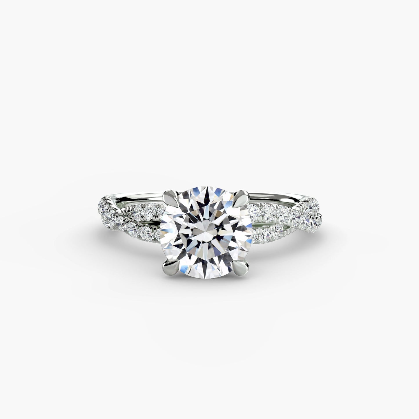 The Twisted Pavé Solitaire - AYKA JEWELS