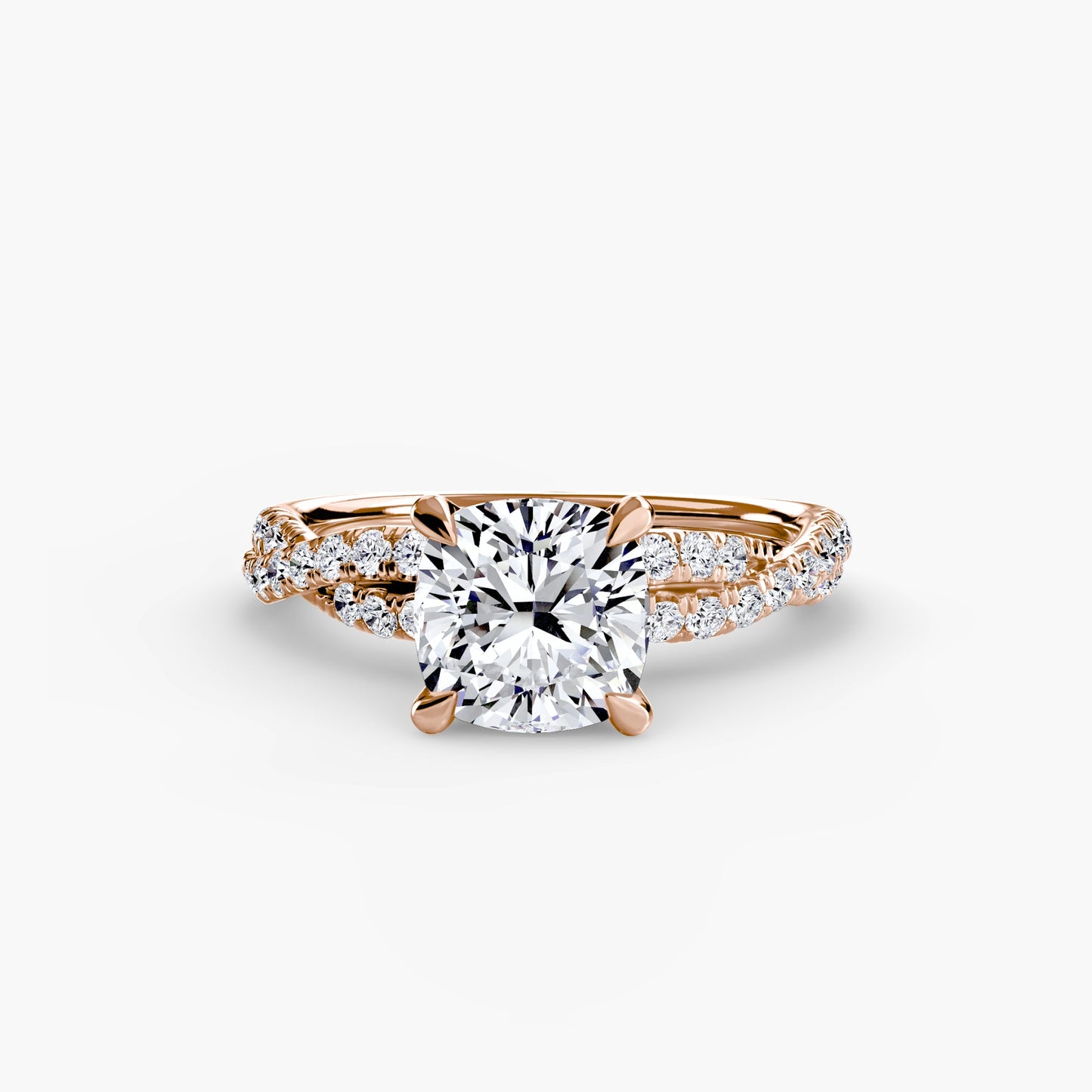 The Twisted Pavé Solitaire - AYKA JEWELS
