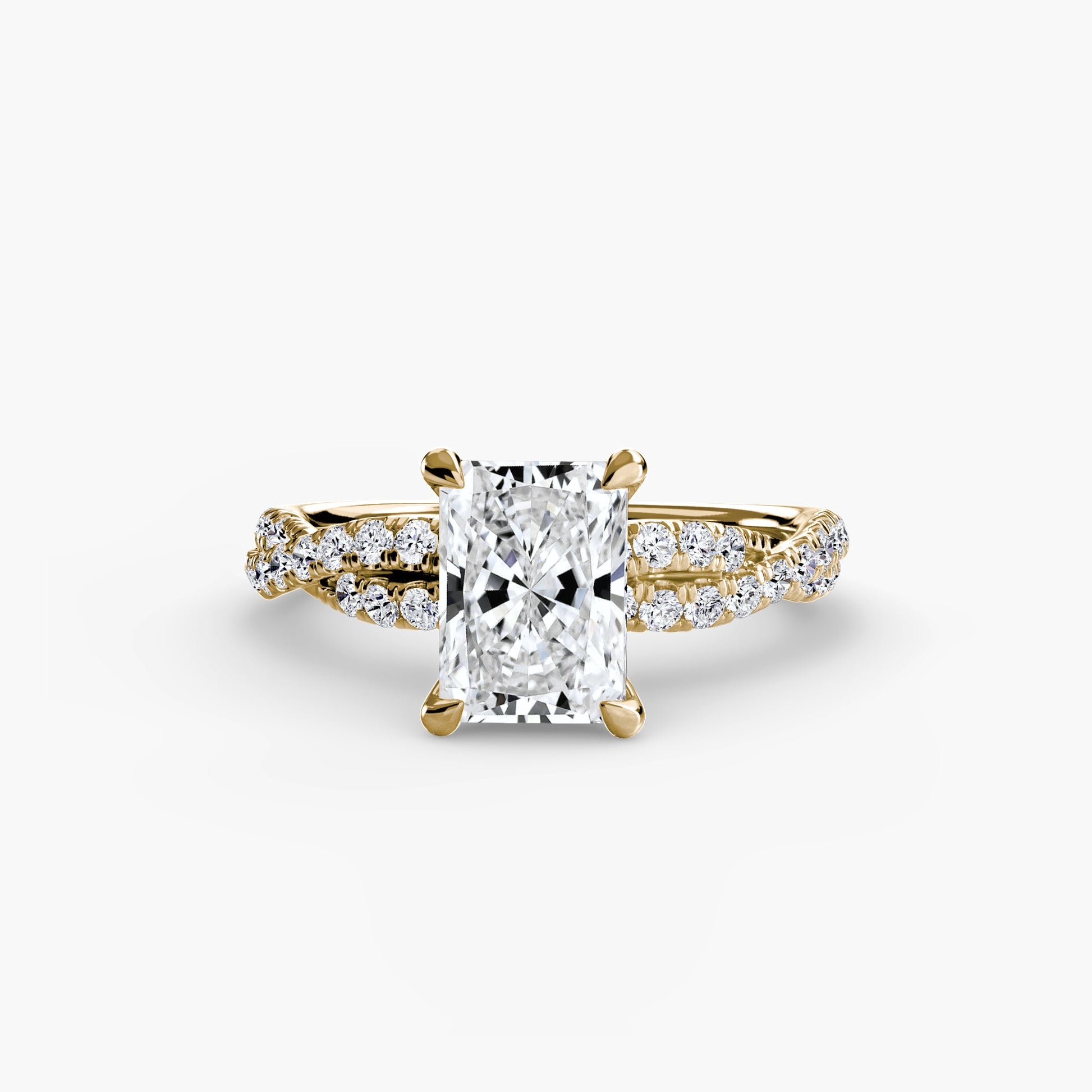 The Twisted Pavé Solitaire - AYKA JEWELS