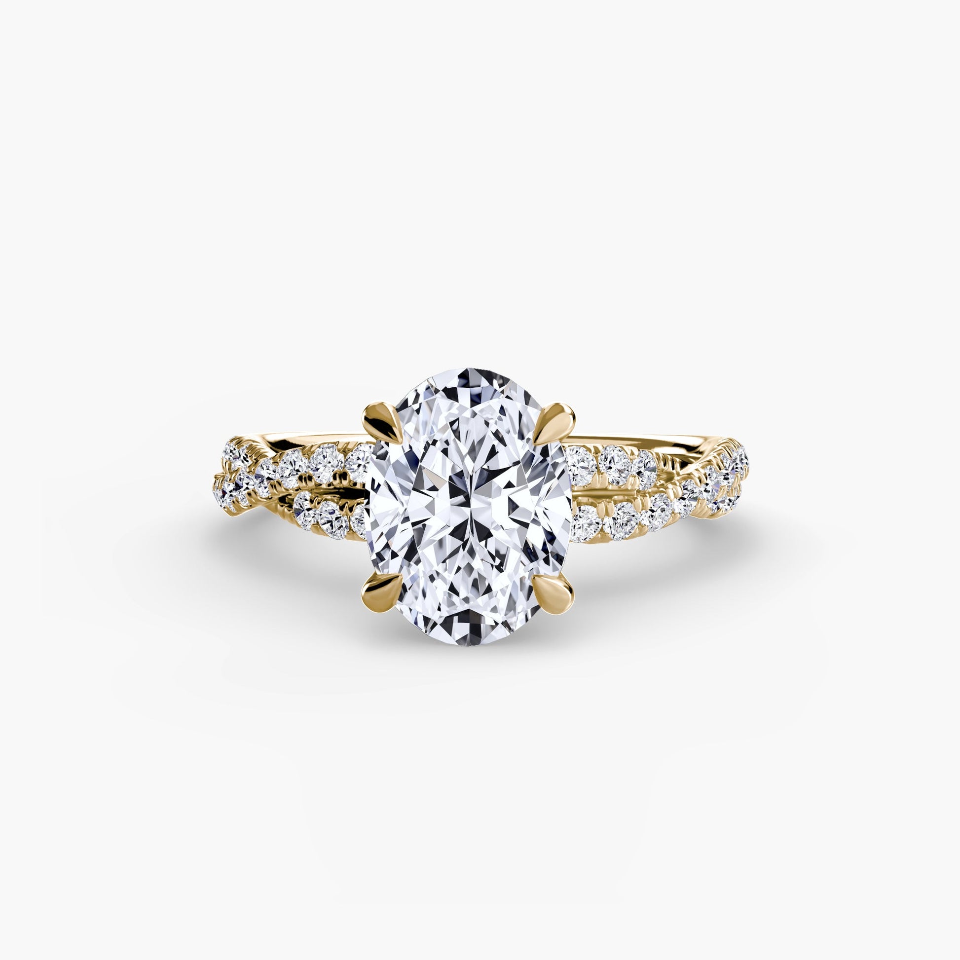 The Twisted Pavé Solitaire - AYKA JEWELS