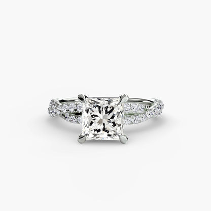 The Twisted Pavé Solitaire - AYKA JEWELS