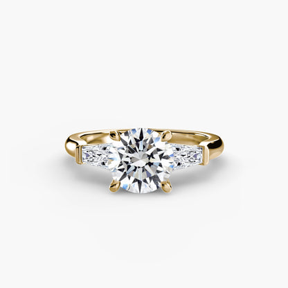 Three-Stone Ring (Baguette Side Stones) - AYKA JEWELS