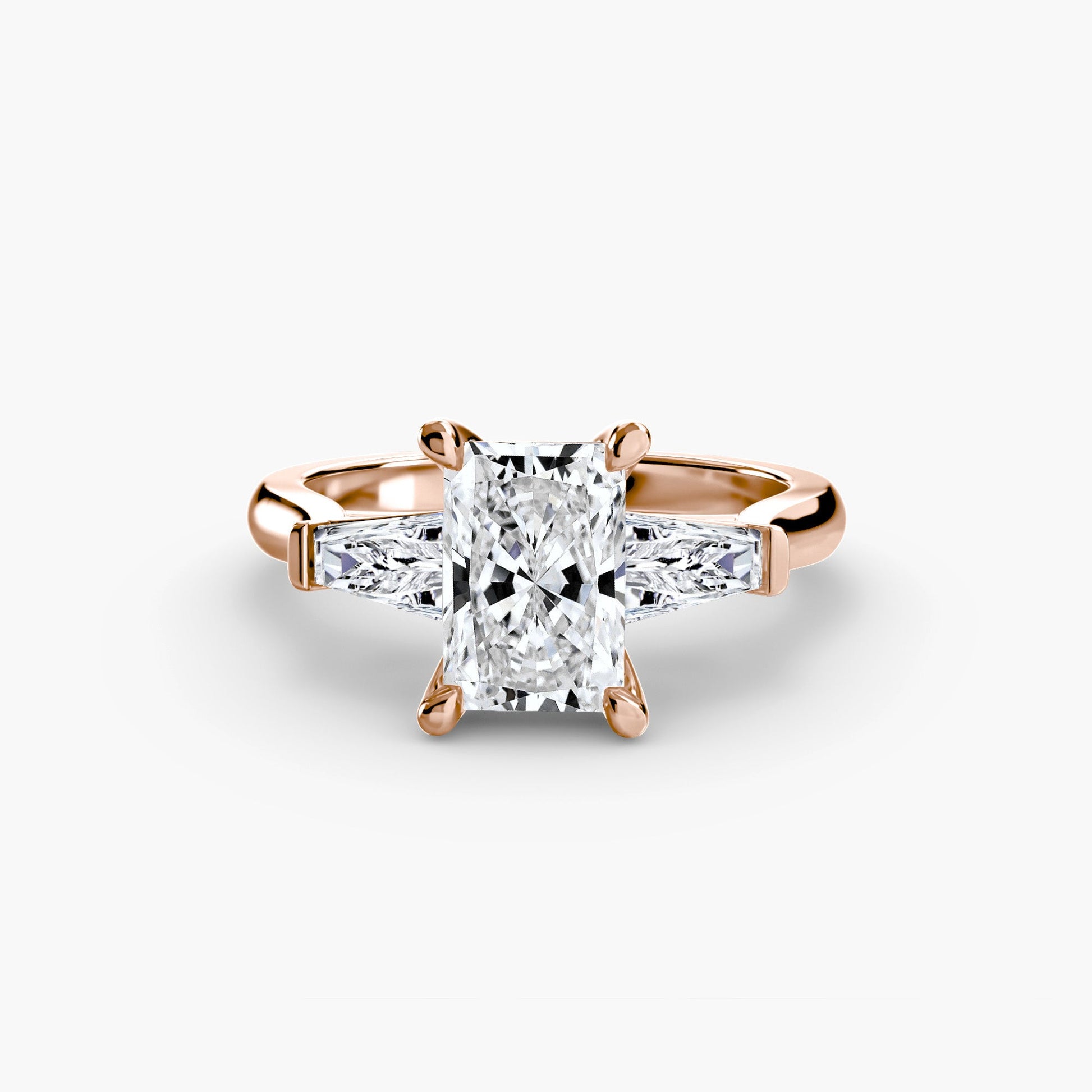 Three-Stone Ring (Baguette Side Stones) 2 - AYKA JEWELS