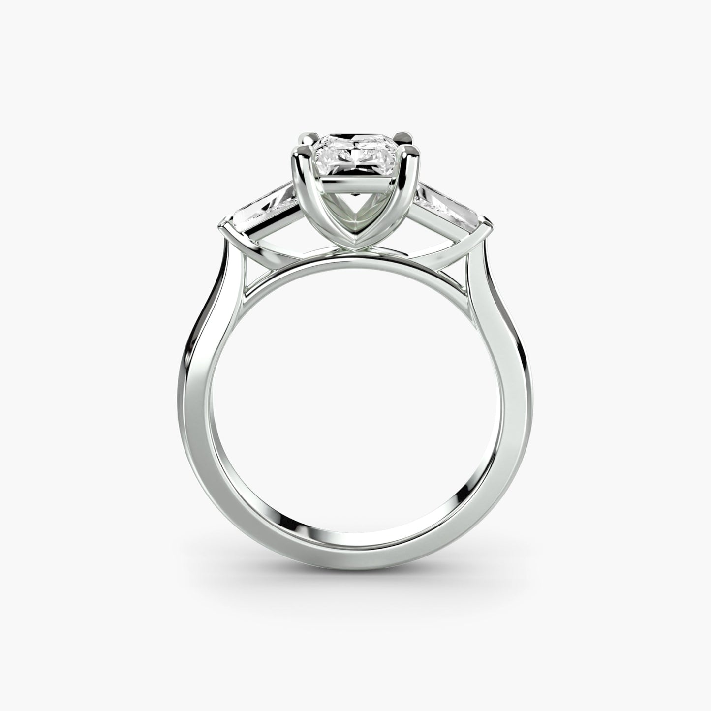Three-Stone Ring (Baguette Side Stones) 2 - AYKA JEWELS