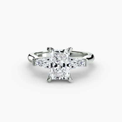 Three-Stone Ring (Baguette Side Stones) 2 - AYKA JEWELS
