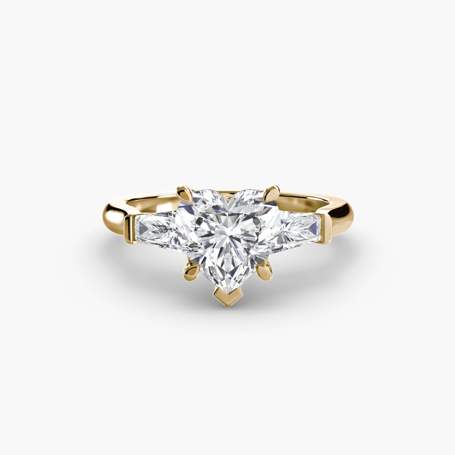 Three-Stone Ring (Baguette Side Stones) - AYKA JEWELS