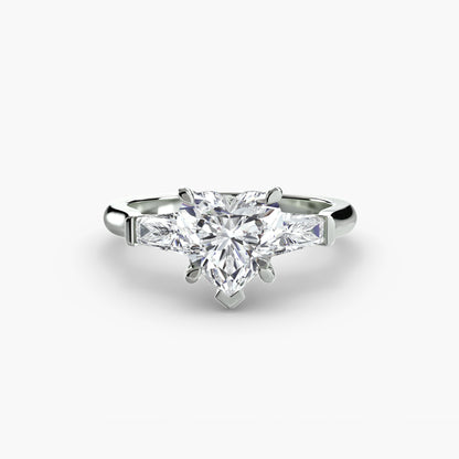 Three-Stone Ring (Baguette Side Stones) - AYKA JEWELS