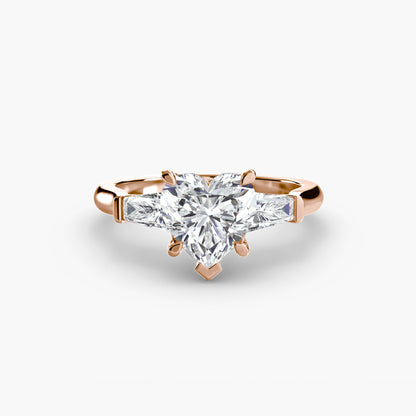 Three-Stone Ring (Baguette Side Stones) - AYKA JEWELS