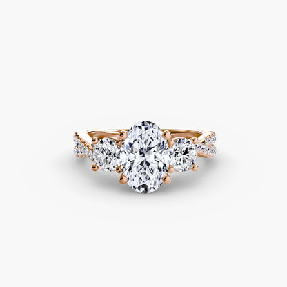Three-Stone with Pavé Band 2 - AYKA JEWELS