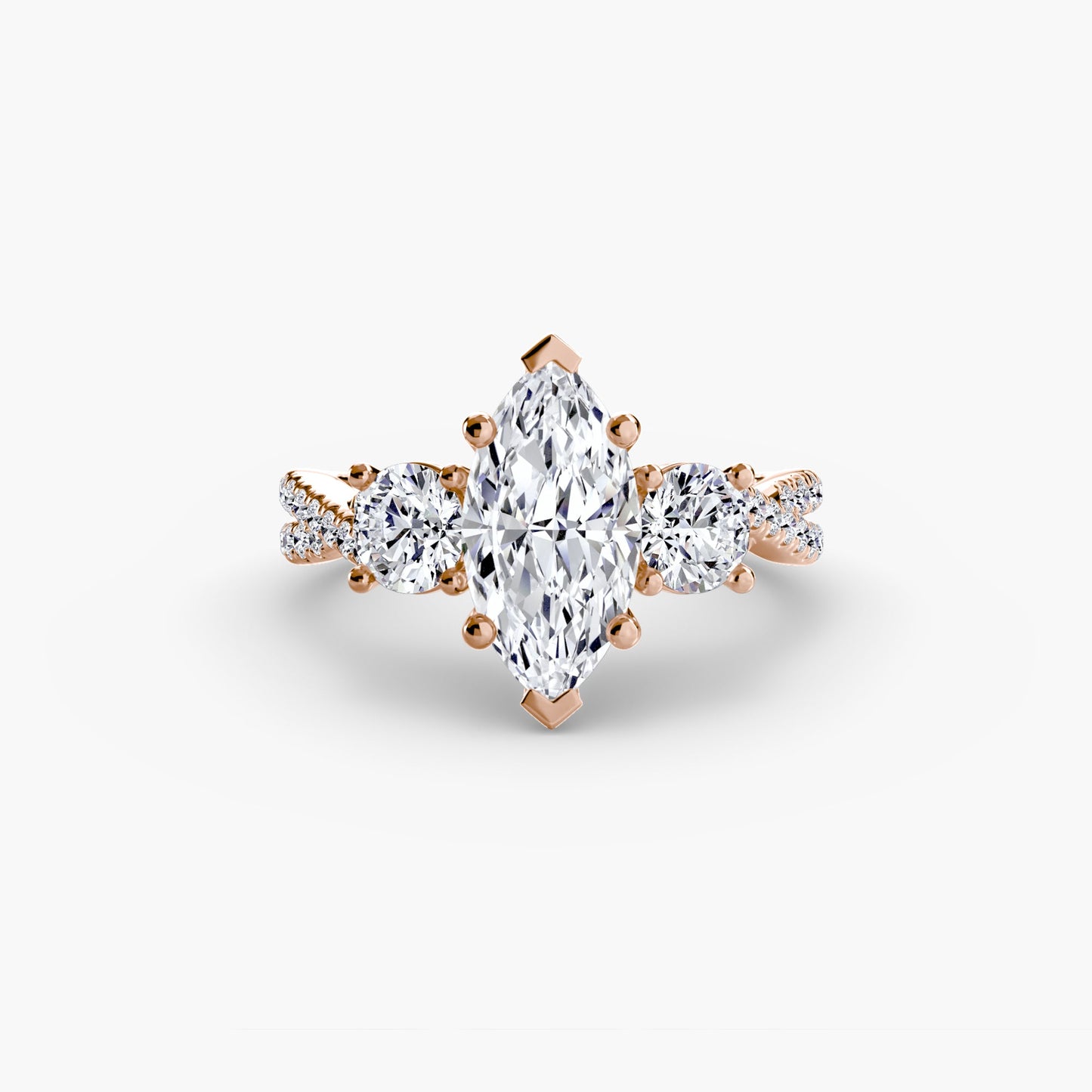 Three-Stone with Pavé Band 2 - AYKA JEWELS