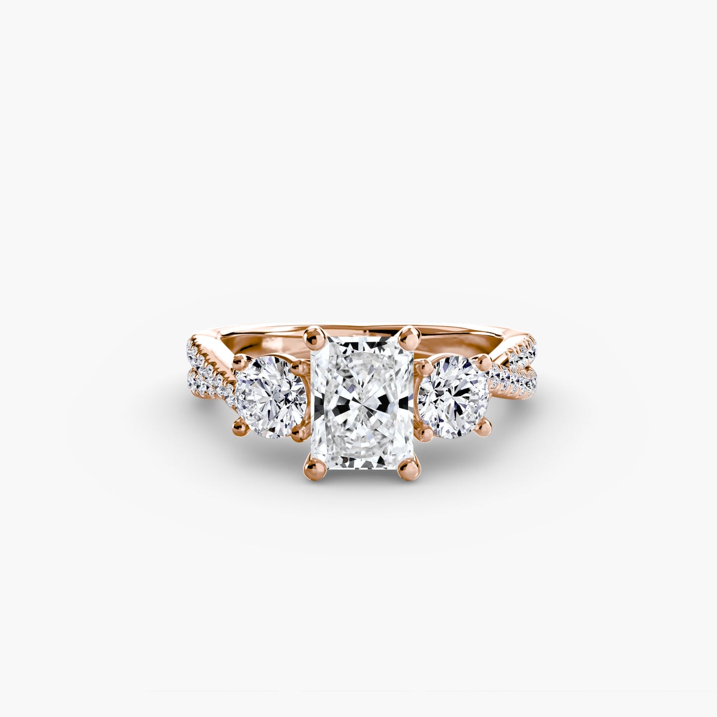 Three-Stone with Pavé Band 2 - AYKA JEWELS