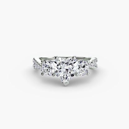 Three-Stone with Pavé Band 2 - AYKA JEWELS