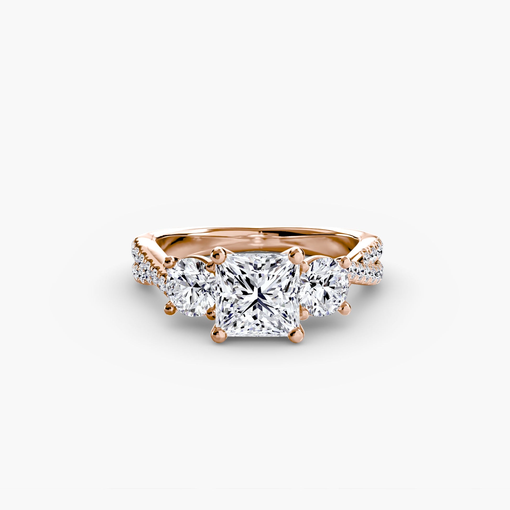 Three-Stone with Pavé Band 2 - AYKA JEWELS