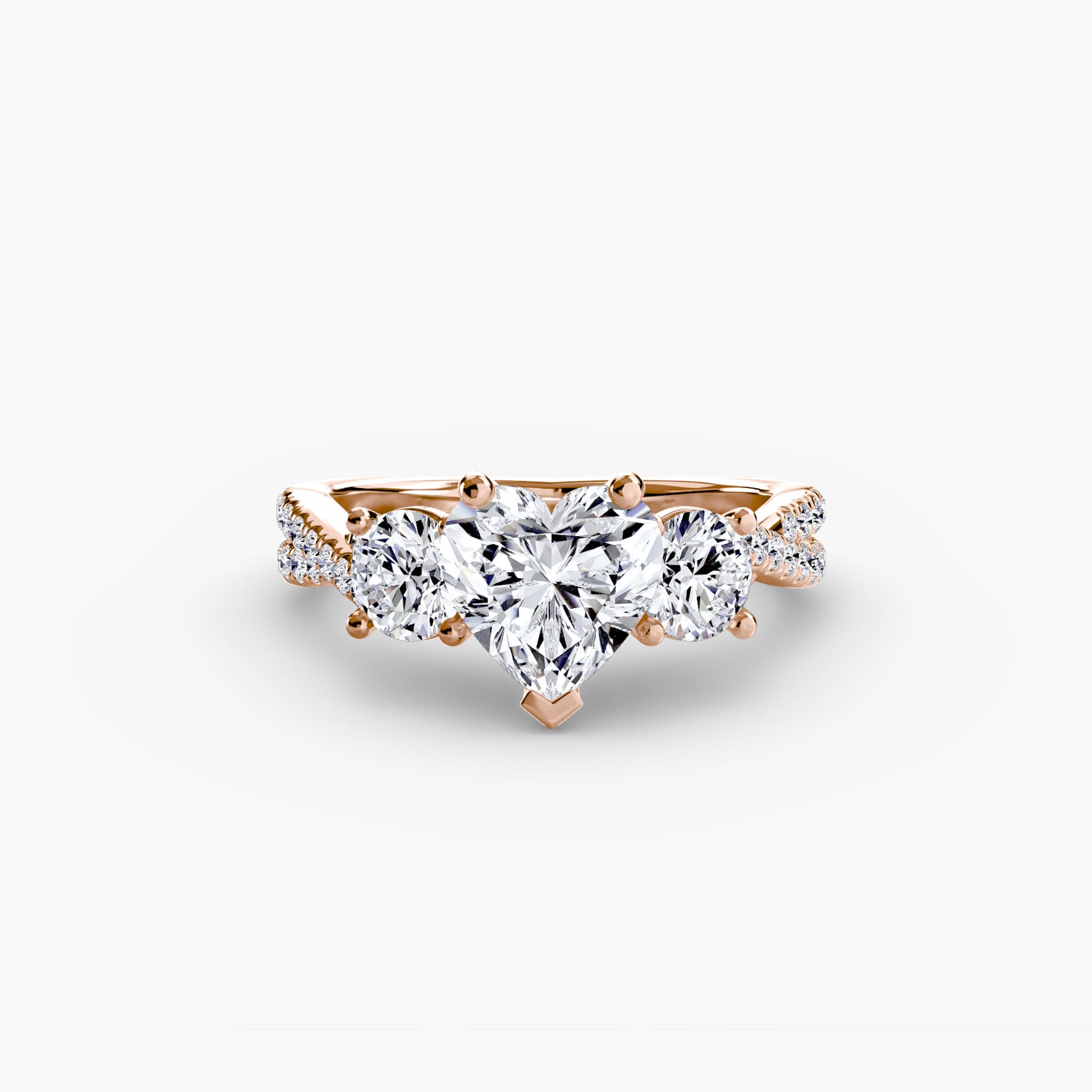 Three-Stone with Pavé Band 2 - AYKA JEWELS