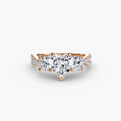 Three-Stone with Pavé Band 2 - AYKA JEWELS