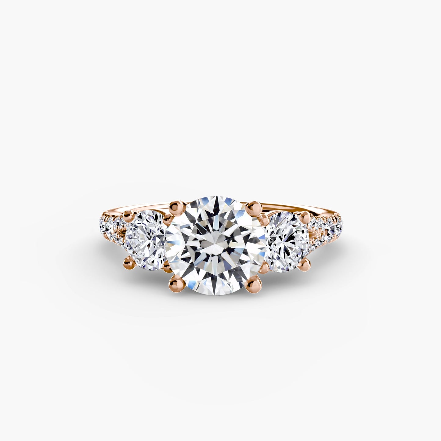 Three-Stone with Pavé Band 3 - AYKA JEWELS