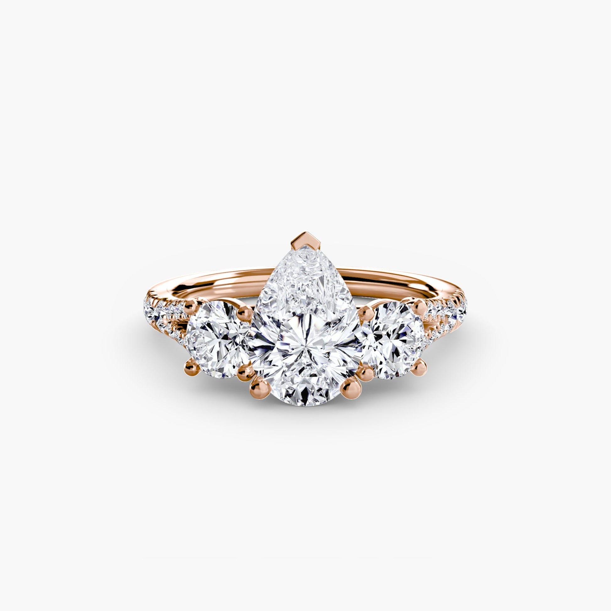 Three-Stone with Pavé Band 3 - AYKA JEWELS