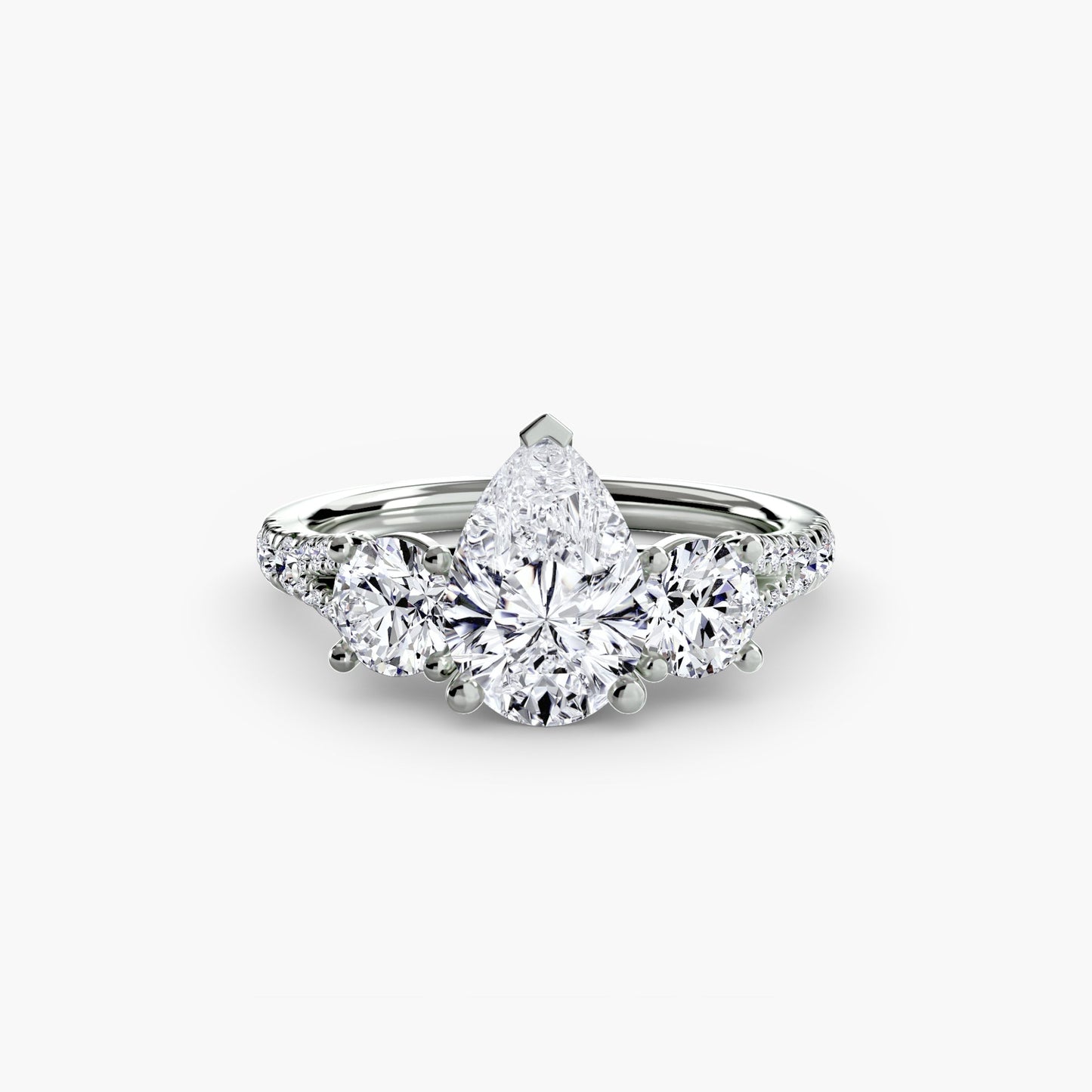 Three-Stone with Pavé Band 3 - AYKA JEWELS