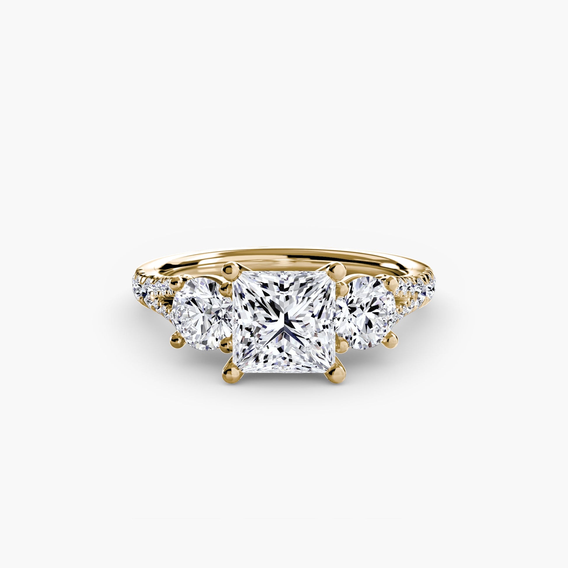 Three-Stone with Pavé Band 3 - AYKA JEWELS
