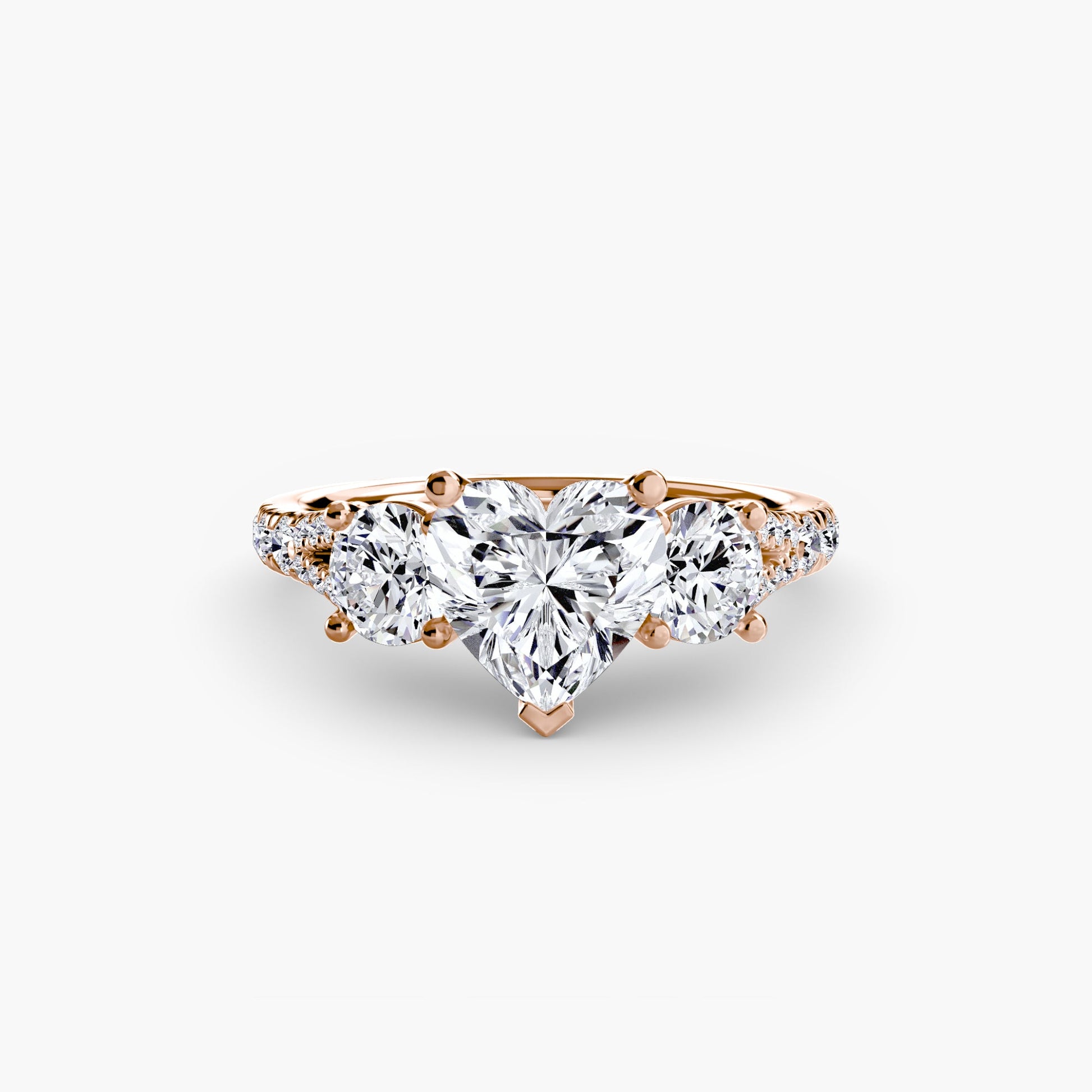 Three-Stone with Pavé Band 3 - AYKA JEWELS