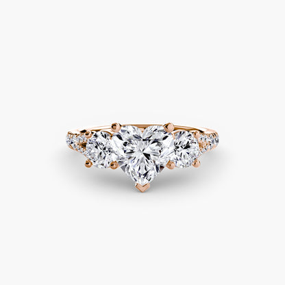 Three-Stone with Pavé Band 3 - AYKA JEWELS