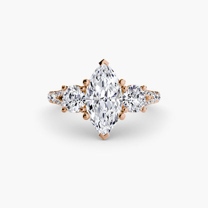 Three-Stone with Pavé Band 3 - AYKA JEWELS