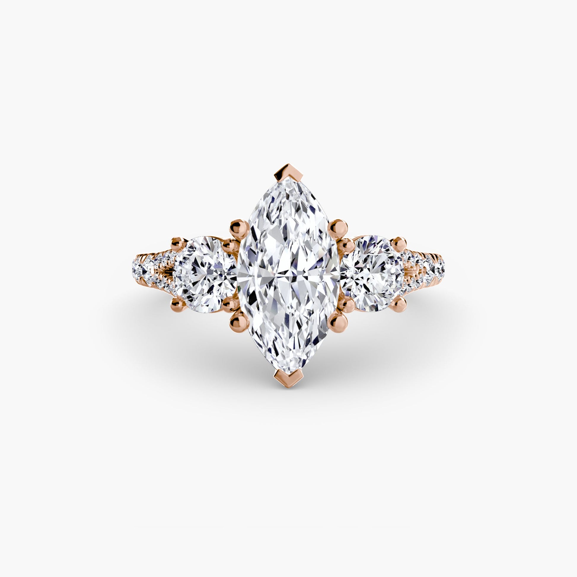 Three-Stone with Pavé Band 3 - AYKA JEWELS