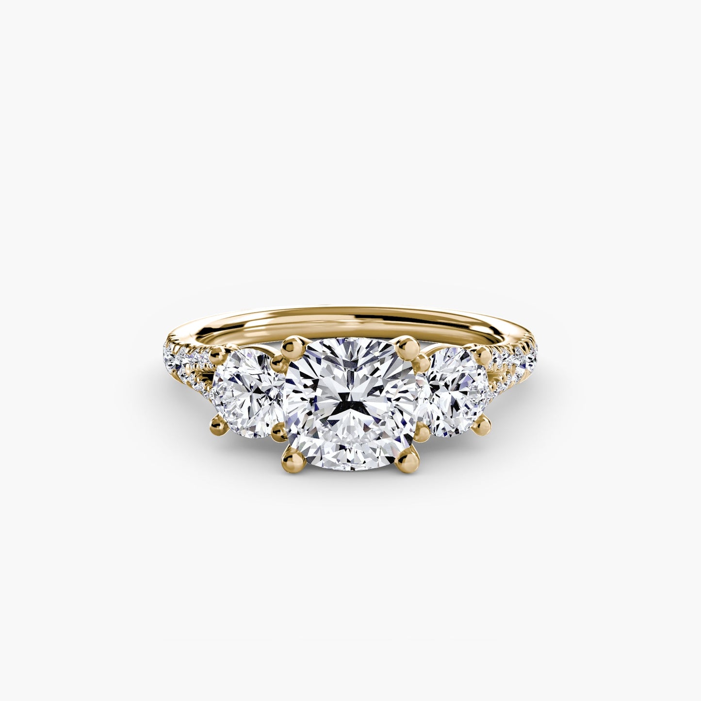 Three-Stone with Pavé Band 3 - AYKA JEWELS