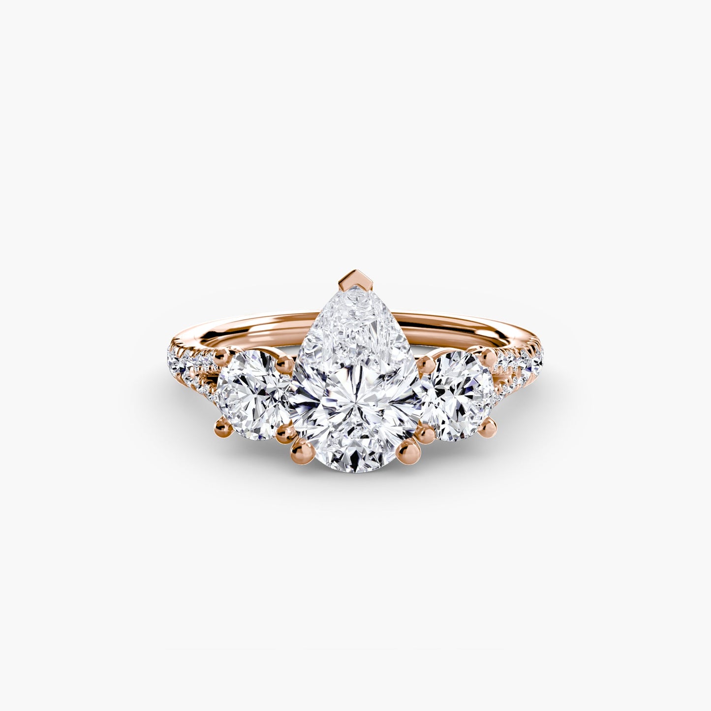 Three-Stone with Pavé Band 3 - AYKA JEWELS