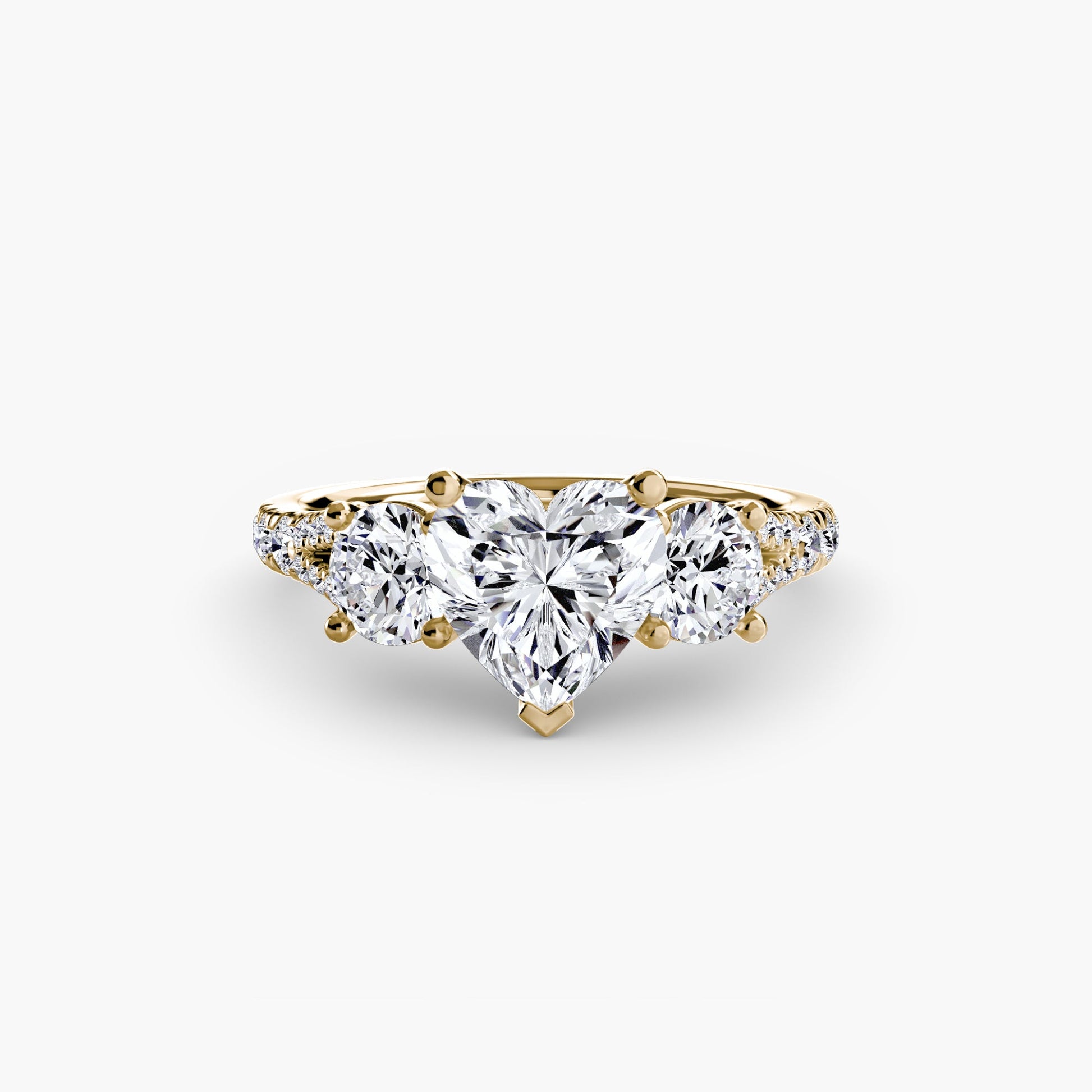 Three-Stone with Pavé Band 3 - AYKA JEWELS