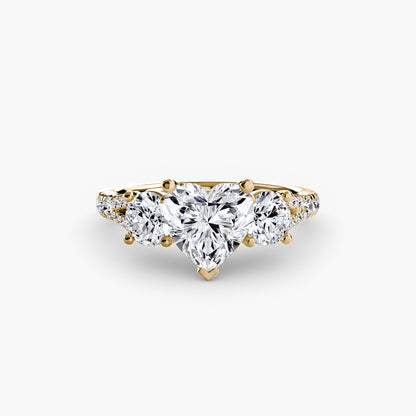 Three-Stone with Pavé Band 3 - AYKA JEWELS