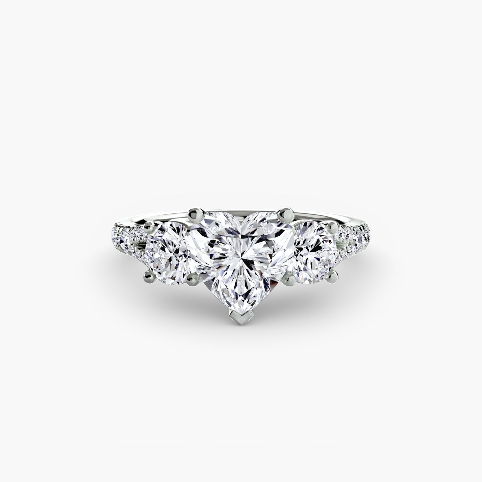 Three-Stone with Pavé Band 3 - AYKA JEWELS