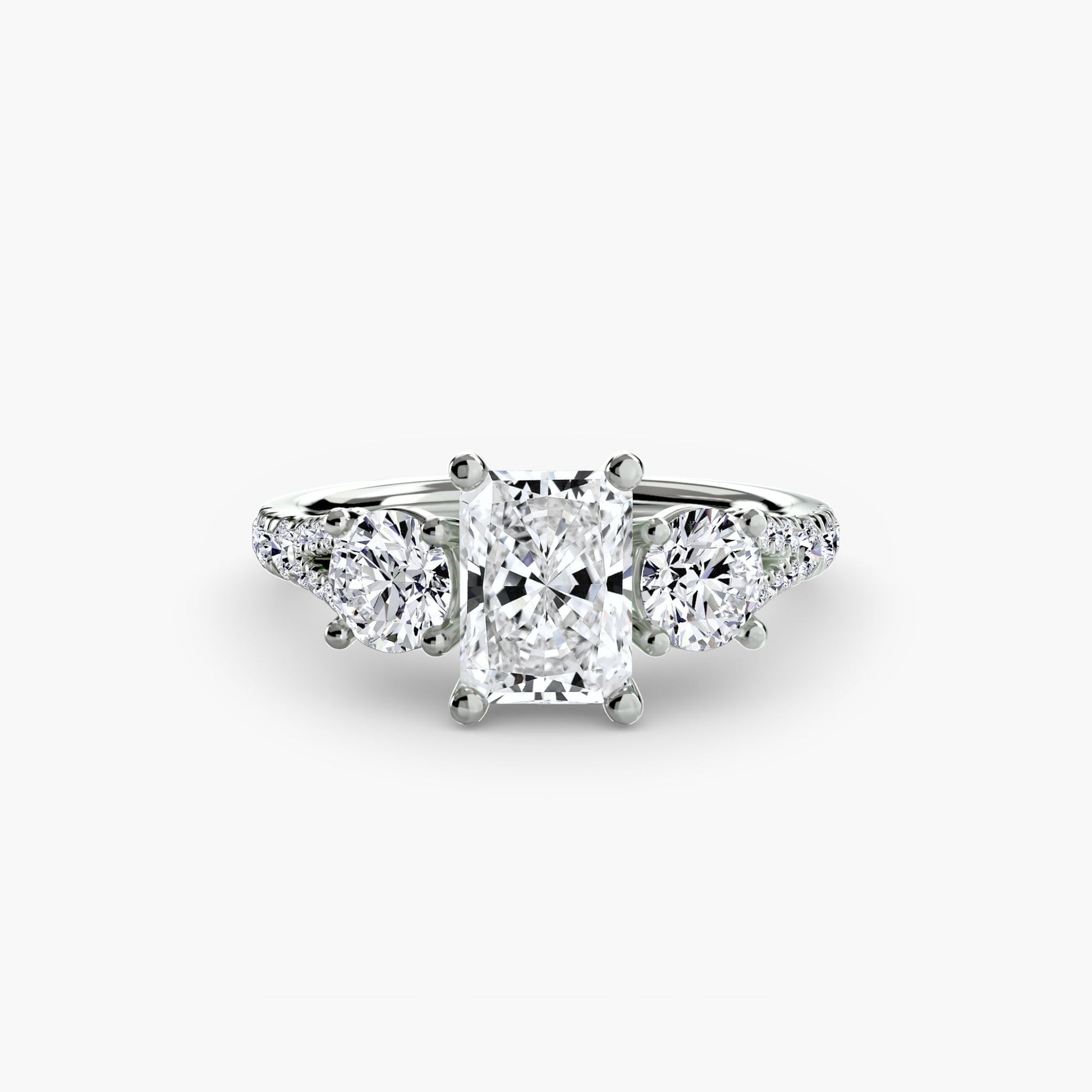 Three-Stone with Pavé Band 3 - AYKA JEWELS