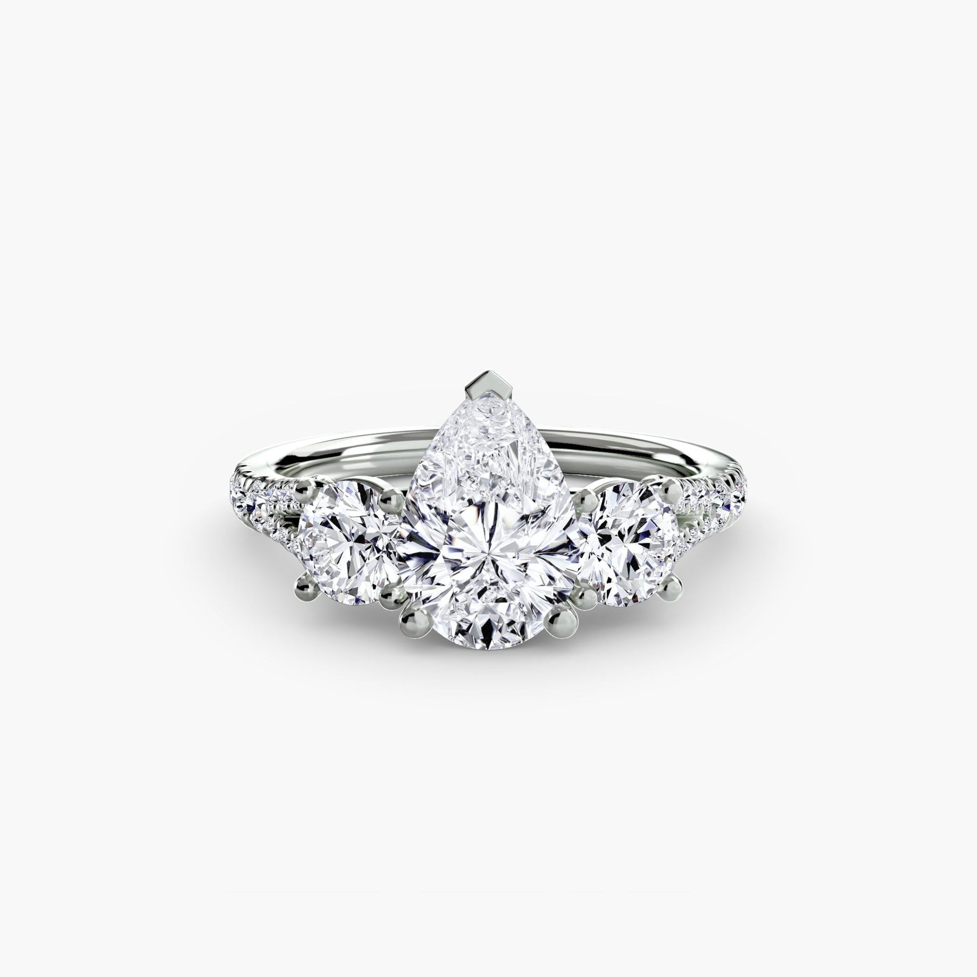Three-Stone with Pavé Band 3 - AYKA JEWELS