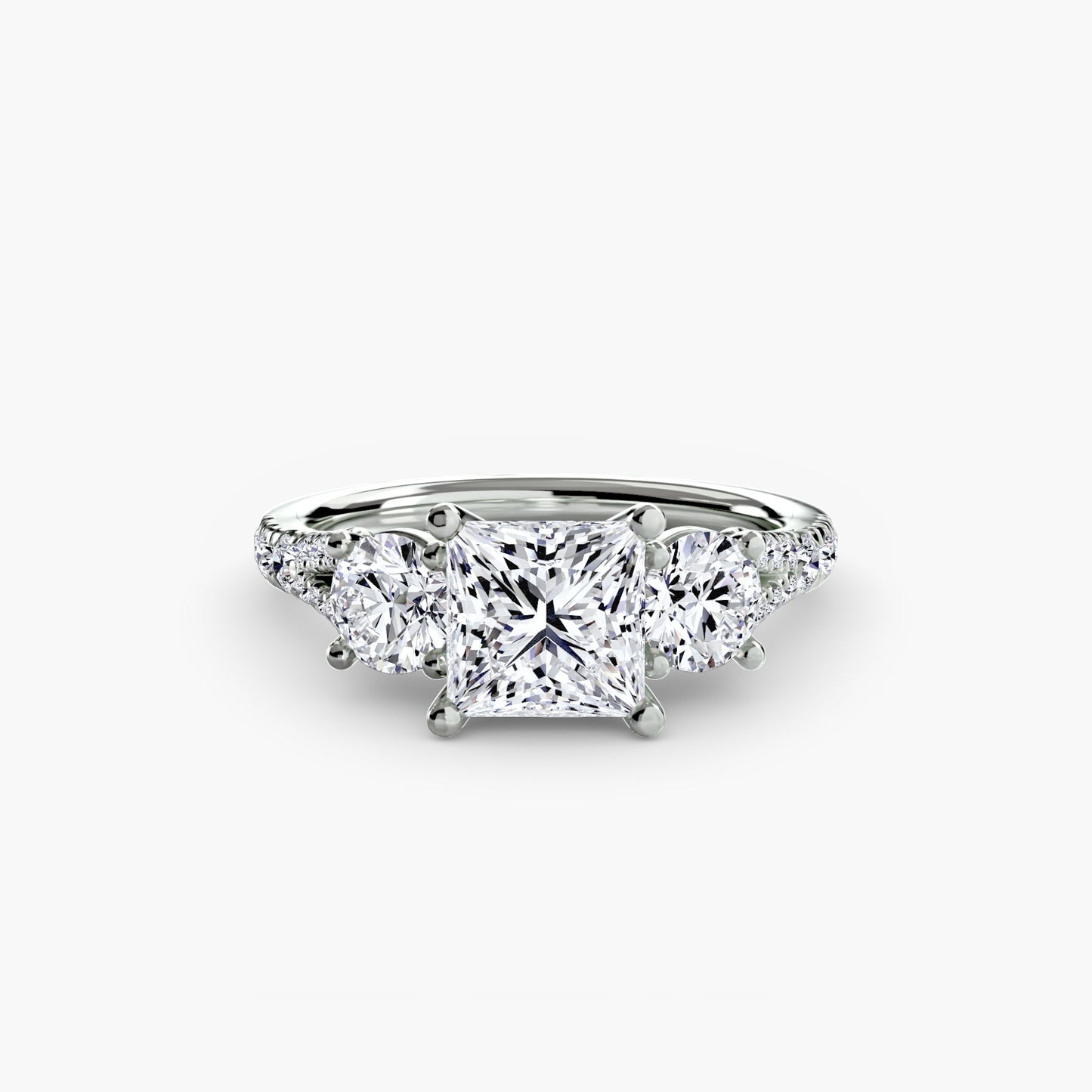 Three-Stone with Pavé Band 3 - AYKA JEWELS