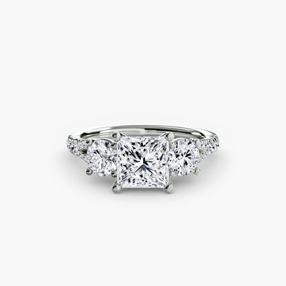 Three-Stone with Pavé Band 3 - AYKA JEWELS