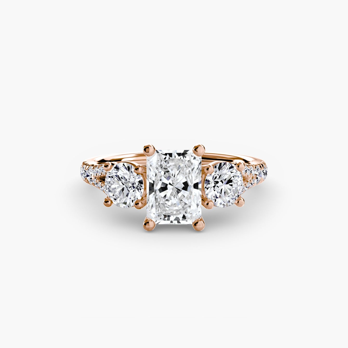 Three-Stone with Pavé Band 3 - AYKA JEWELS