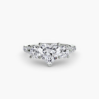Three-Stone with Pavé Band 3 - AYKA JEWELS
