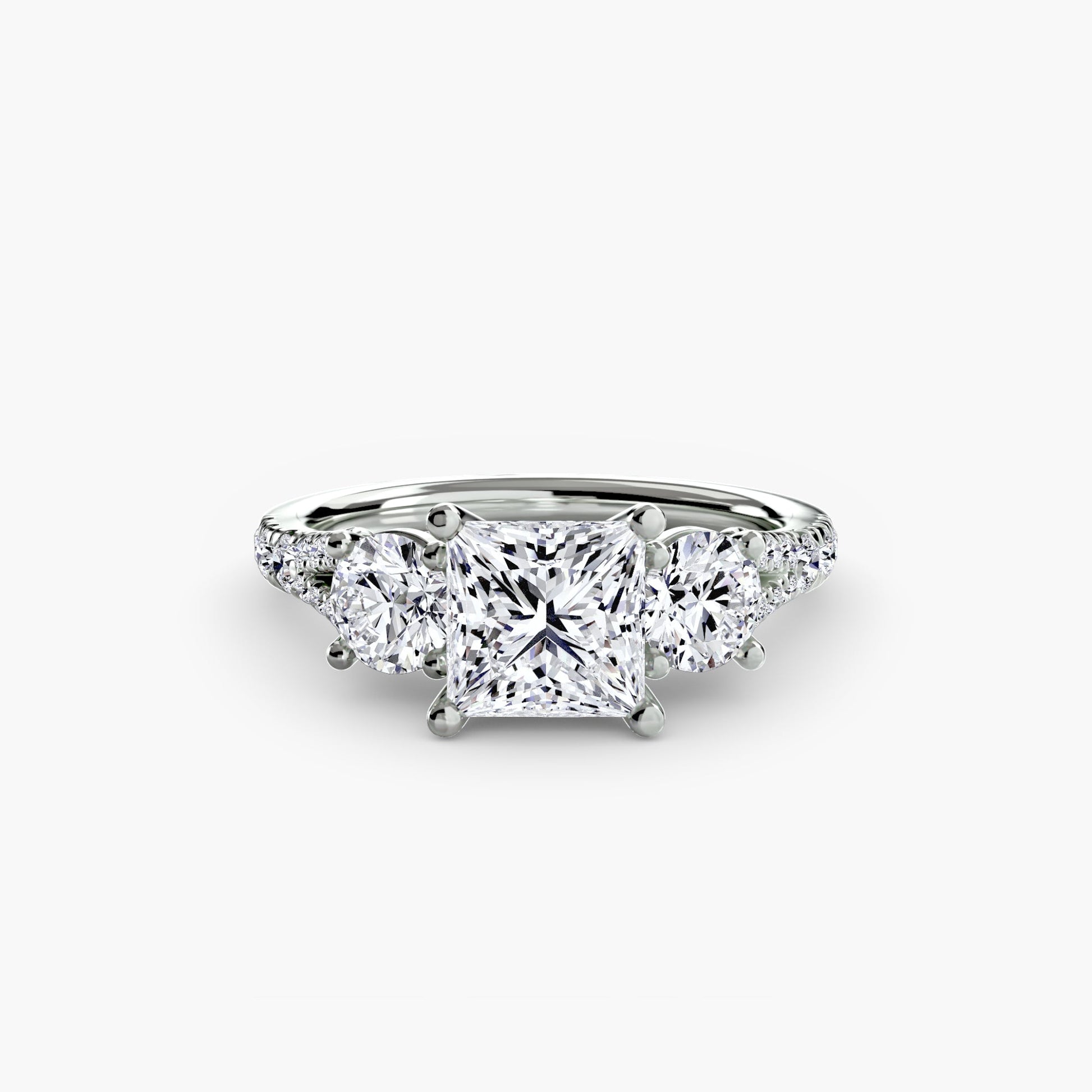 Three-Stone with Pavé Band 3 - AYKA JEWELS