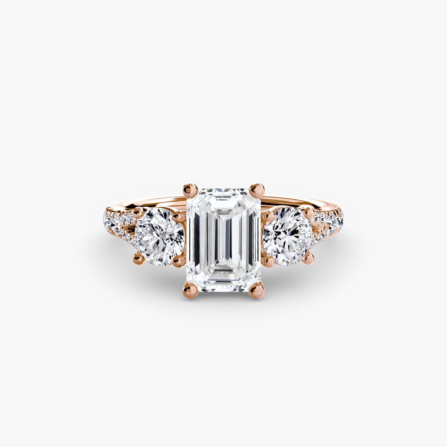 Three-Stone with Pavé Band 3 - AYKA JEWELS